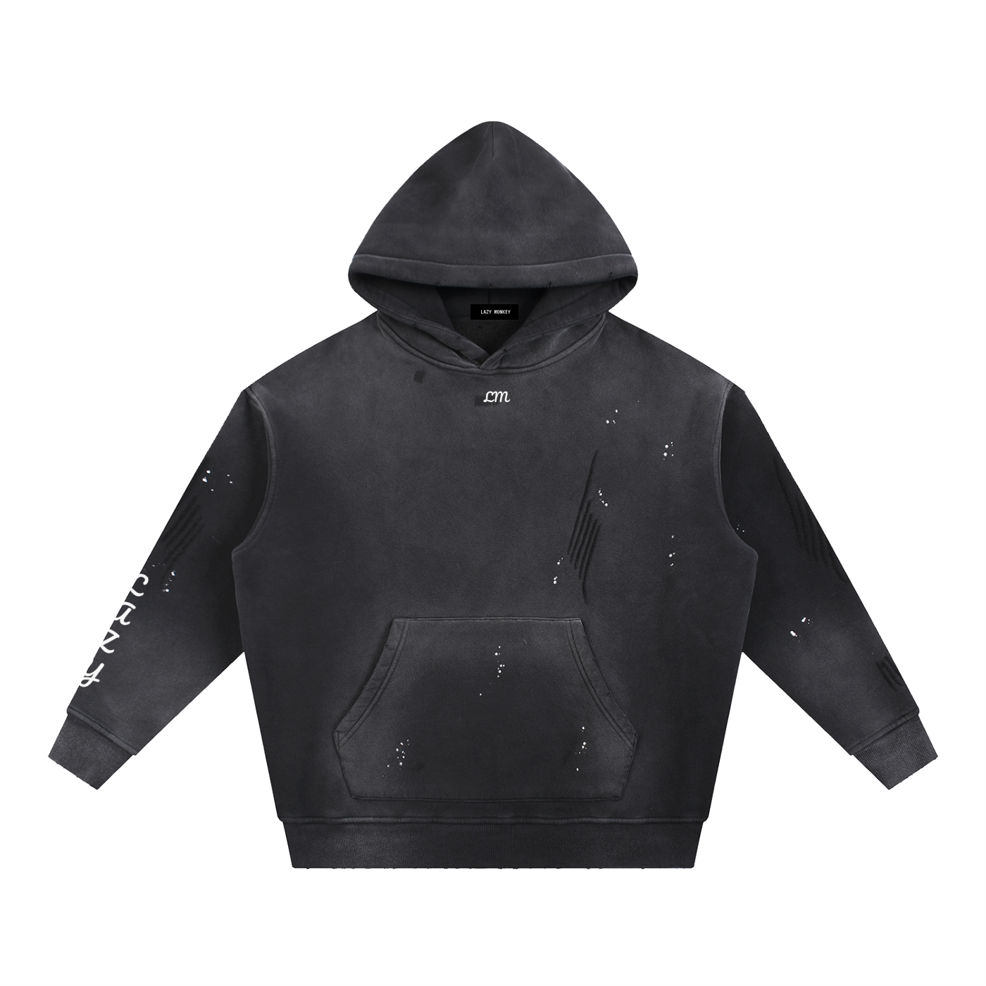 Washed Frayed Hoodie