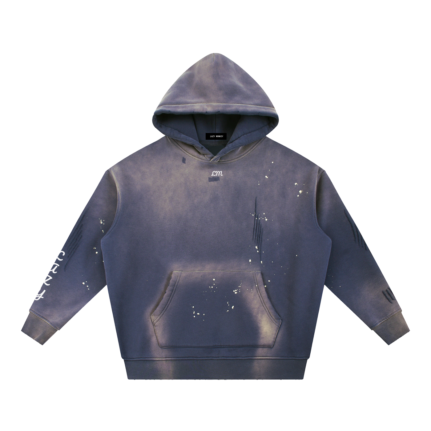 Washed Frayed Hoodie