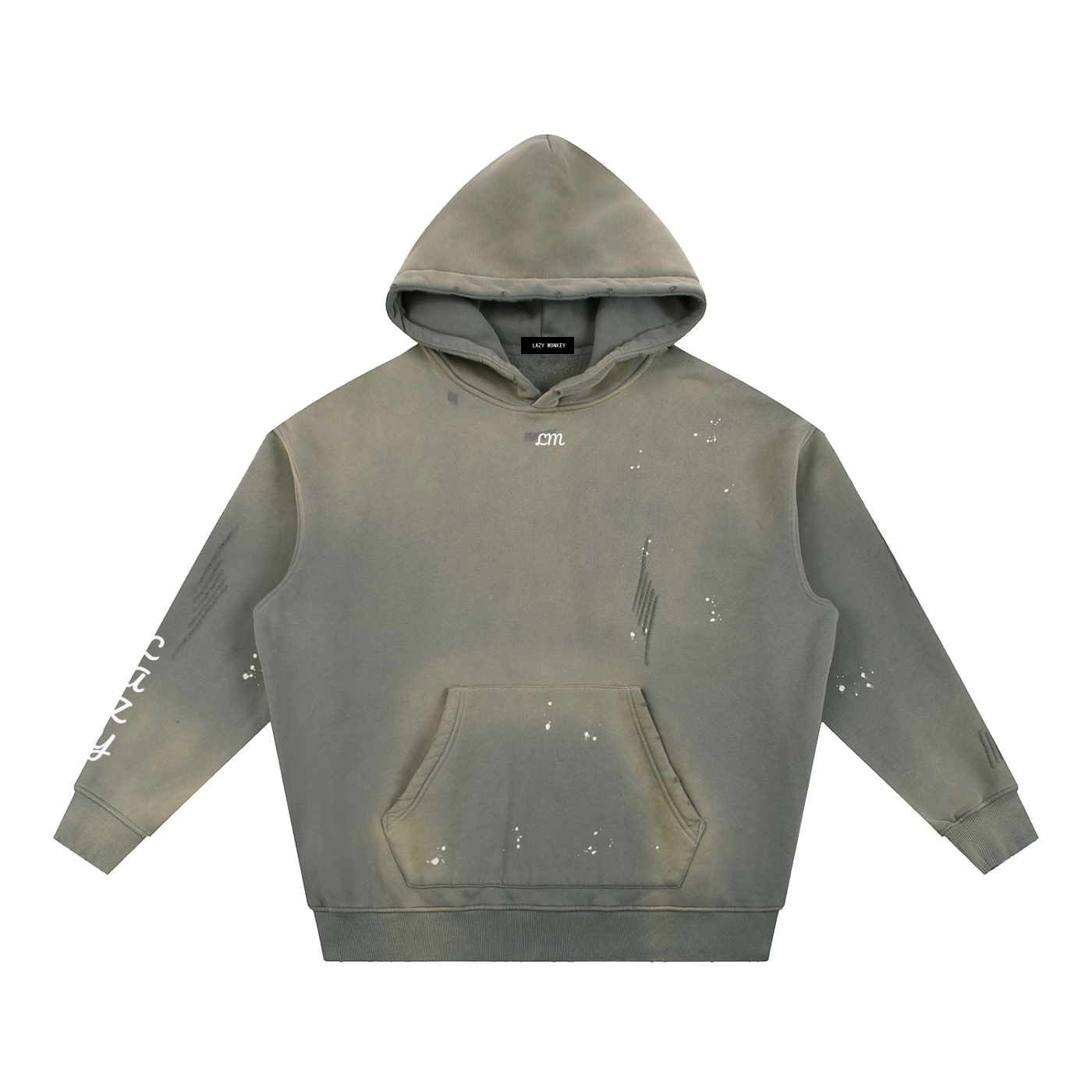 Washed Frayed Hoodie