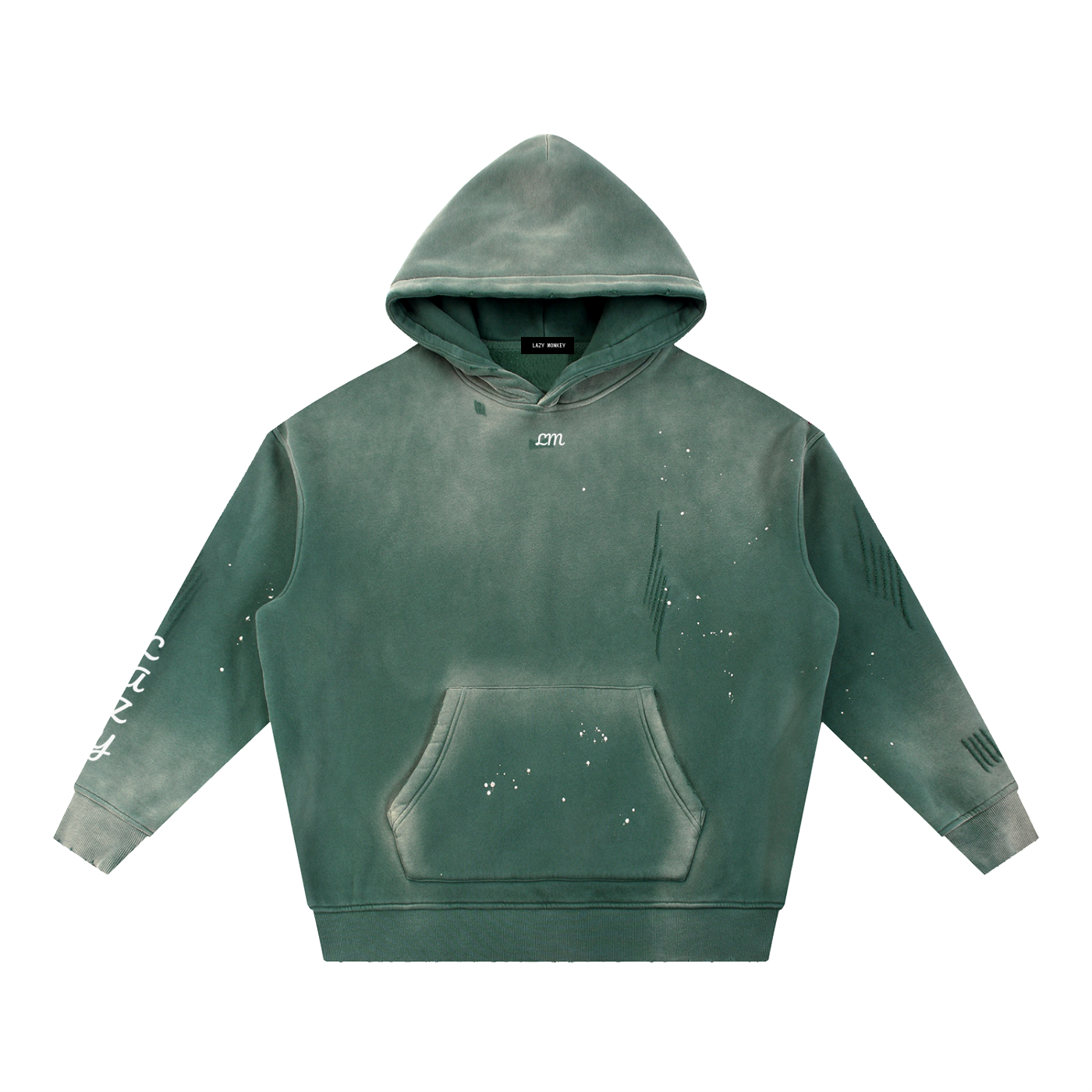 Washed Frayed Hoodie