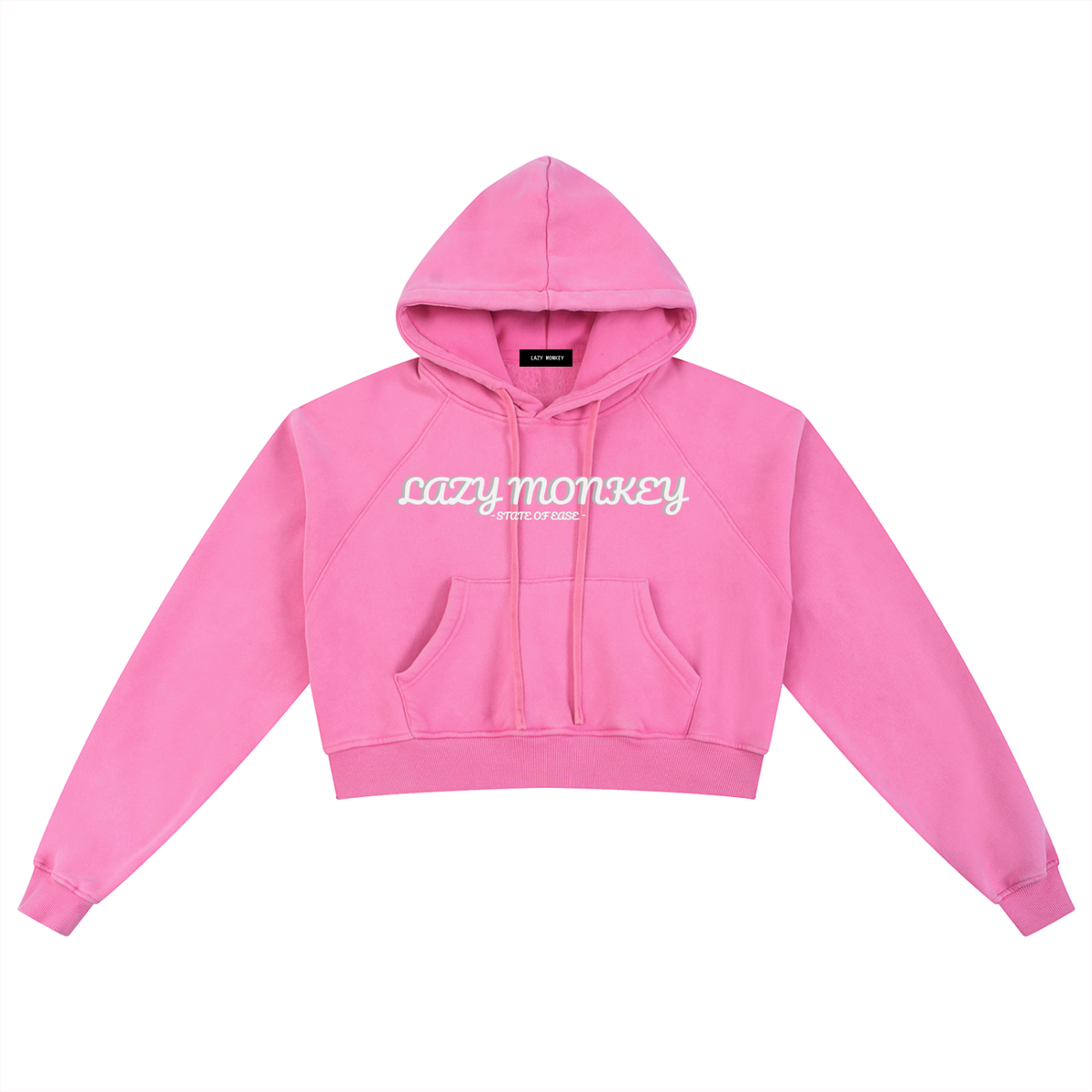 Snow Washed Cropped Lazy Monkey Hoodie – Lazy Monkey Collections