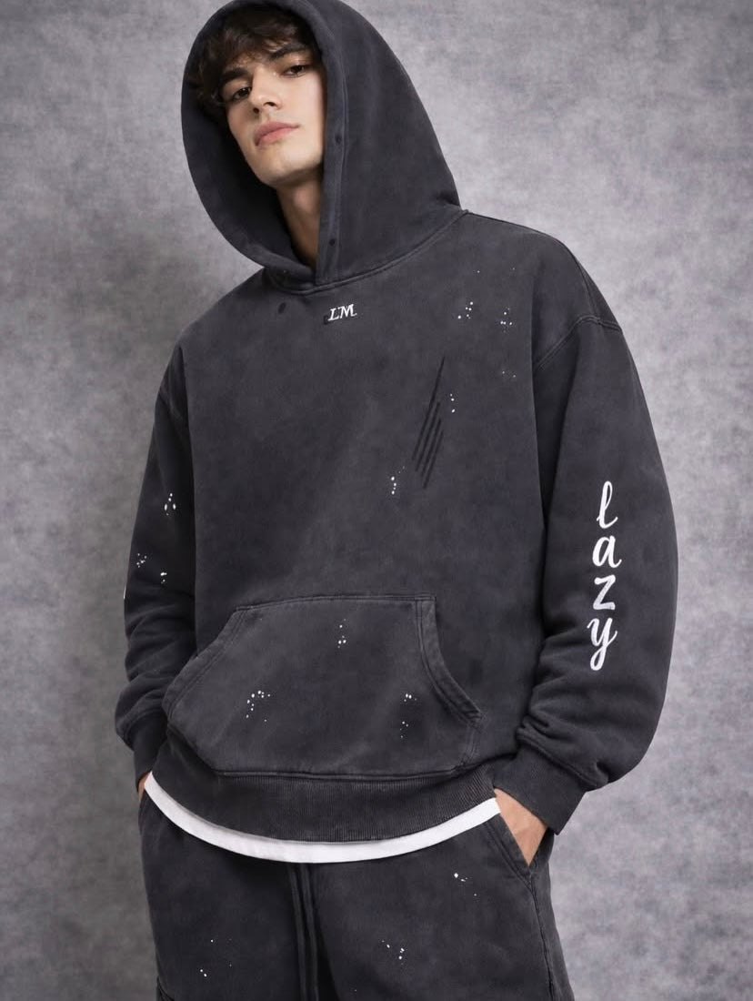 Washed Frayed Hoodie