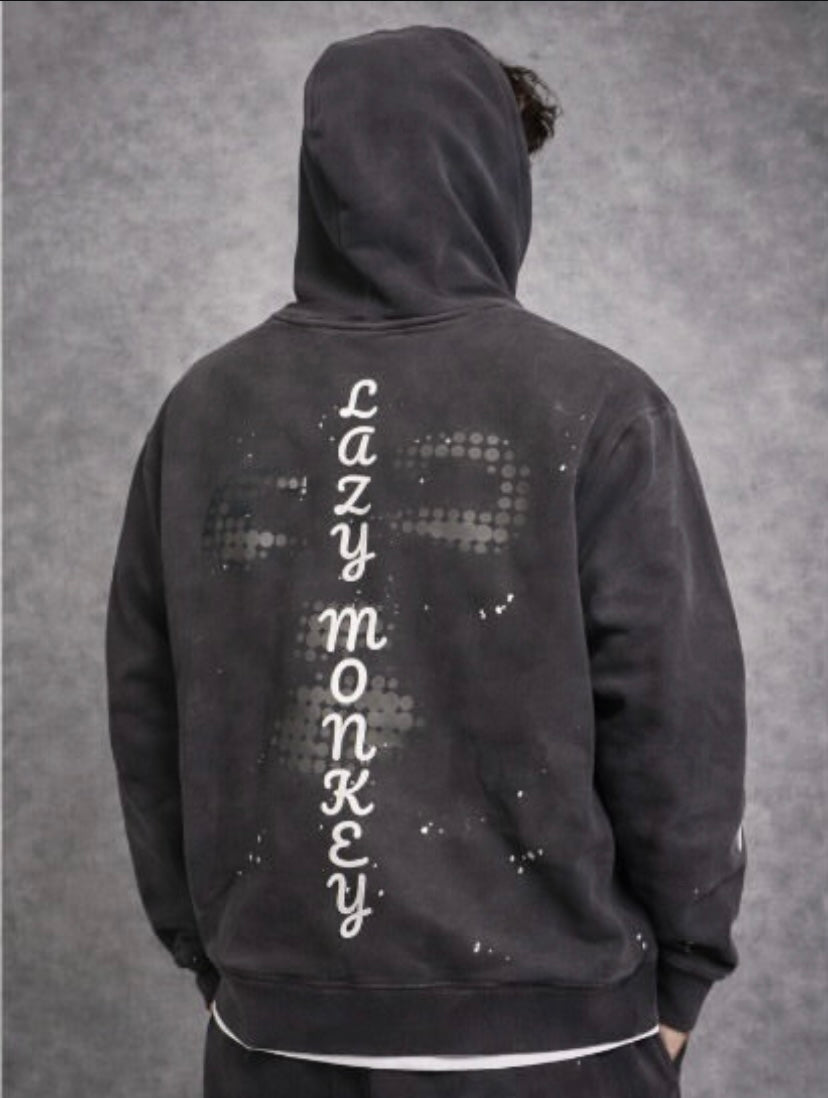 Washed Frayed Hoodie