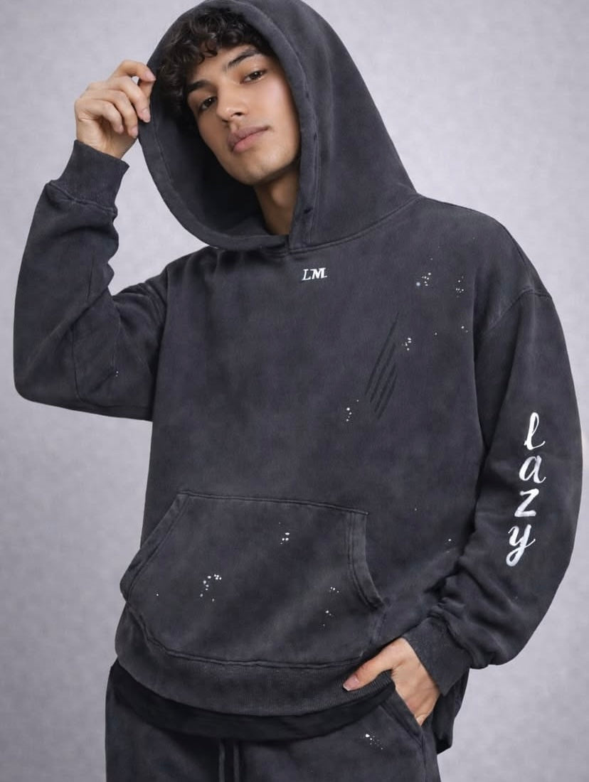 Washed Frayed Hoodie